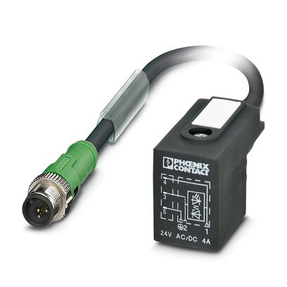 1438613 SAC-3P-M12MS/1,0-PUR/BI-1L-Z Кабель для датчика / виконавчого елемента, для електромагнітного клапану