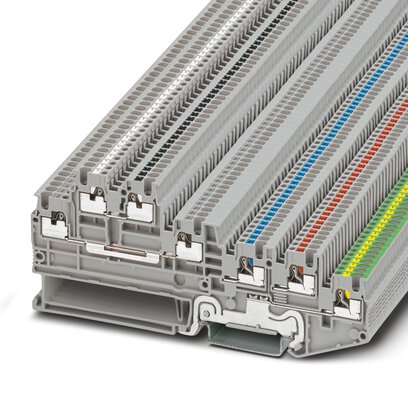 1099906 PTIO 1,5/S/5-PE/U-GY/O-WH-BK: Клема з вбудованими елементами